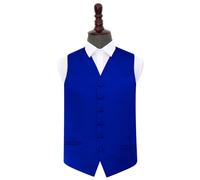 Royal Blue Plain Satin Wedding Waistcoat - 50"