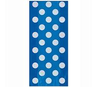 Royal Blue Polka Dots Cellophane Bags (27cm x 12cm) Pack of 20 - Stylish Gift and Treat Bags for Parties and Events