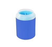 Royal Blue Solid Color Pure Plain Portable Pet Paw Cleaner Cup with Soft Massage Brush Pets Supplies and Accessories for Small Medium Large Breed Dogs/Cats kit de limpieza para perros