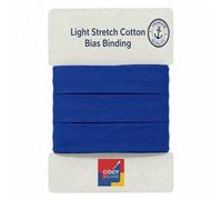 Royal Blue Stretch Cotton Bias Binding Tape for Sewing, 18mm x 5m