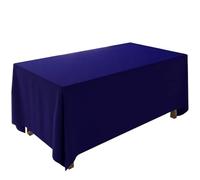 Royal Blue Velvet Tablecloth - Customizable Gold for Conference Tables Weddings and Parties - 160x250cm Elegant Decor for Events
