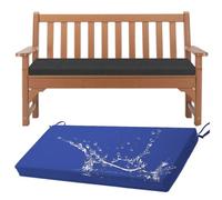 Royal Blue Waterproof Outdoor Bench Cushion 170x40x8cm Thick 8cm Non-Slip Comfort Pad for Garden Furniture Swing Seat and Patio Use Tube Pattern Design