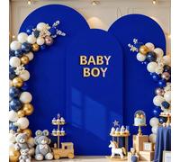 Royal Blue Wedding Arch Cover (7.2FT, 6.6FT, 6FT) Set of 3 Arch Covers Stretchy Backdrop Spandex Fitted Chiara Backdrop Stands Cover for Birthday Party Baby Shower Wedding Arch Stand Decoration