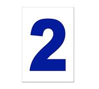 Royal Blue Wheelie Bin Number 2 - Self Adhesive Waterproof Durable Vinyl Stickers - Digitally Cut to The Sticker Shape - Size 170mm by PARTY DECOR (2)