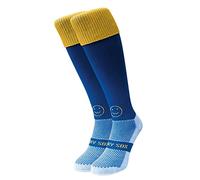 Royal Blue With Amber Turnover Knee Length Sports Socks, Rugby Socks, Hockey Socks