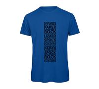 (Royal Blue, XL) Big Bang Theory - Rock, Paper, Scissors, Lizard, Spock Graphic 100% Organic Very High Quality T-shirt, Gift Boxed Perfect Christmas, Birthday Gift