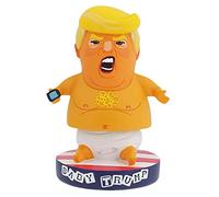 Royal Bobbles Baby Trump Blimp BobbleHIPS Bobblehead, Limited Edition Funny Toddler President w/Cellphone & American Flag Base, Political Figurine