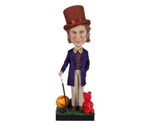 Royal Bobbles Willy Wonka & The Chocolate Factory Bobblehead, Premium Polyresin Lifelike Figure, Unique Serial Number, Exquisite Detail