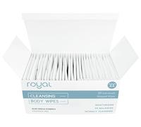 Royal Body Wipes - Organic Biodegradable Wet Towelettes for Natural Feminine Hygiene Care, Face Cleansing - Women, Men, & Baby-Safe, Anti-Itch - Vitamin E & Aloe Extract, Unscented - 30 Single