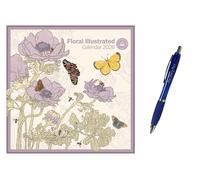 Royal Botanic Gardens Kew, Floral Illustrated Wall Calendar 2026 + EXCLUSIVE LIMITED EDITION PEN