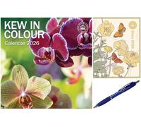Royal Botanic Gardens Kew, Kew In Colour Wall Calendar 2026 with A5 Diary 2026 + Exclusive Diary Pen