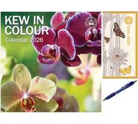 Royal Botanic Gardens Kew, Kew In Colour Wall Calendar 2026 with Slim Diary 2026 + Exclusive Diary Pen