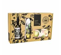 Royal Botanical Gardens KEW Luxury Three-Piece Shea Butter Soap, Moisturiser & Hand Sanitiser Hand Care Gift Set - Magnolia & Pear Scent