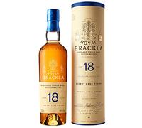 Royal Brackla 18 Year Old Highland Scotch Single Malt Whisky, 46% ABV, 70cl, with Gift Tube, Palo Cortado Sherry Cask Finish, 700ml