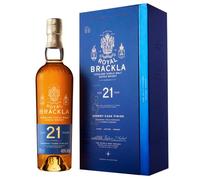 Royal Brackla 21 Year Old Highland Scotch Single Malt Whisky, 46% ABV, 70cl, with Gift Box, Pedro Ximenez, Oloroso & Palo Cortado Sherry Cask Finish, 700ml