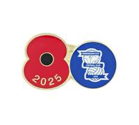 Royal British Legion Birmingham City Poppy Football Pin 2025