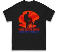 Royal British Legion T-Shirt,Lest We Forget Tee,Remembrance Day commemorations,British War,World War,Victory,Soldier Sacrifices,Patriotic, Armistice Day,Memorial Unisex Gift Top