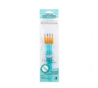Royal Brush Crafter's Choice Black Taklon Round Brush Set-4/Pkg, Small to Medium
