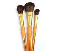 Royal & Langnickel Royal Crafter's Choice Camel Brush Set, 1/2", 3/4", 1", Wood, plastic, or metal, Transparent/Green, OS
