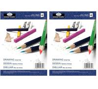 Royal Brush Essentials Drawing Artist Paper Pad 5"X7"-40 Sheets (Pack of 2)