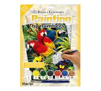 Royal Brush Junior Small Paint by Number Kit 8.75 x 11.75-inch, Majestic Macaws PJS-83
