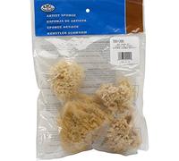 Royal Brush Natural Ocean Artist Sponges 4/Pkg-3 Wool and 1 Jumbo, Other, Multicoloured