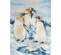 Royal Brush Paint By Number-Penguin Family