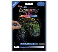 Royal Brush RAIMIN-104 Mini Rainbow Foil Engraving Art Kit, 5 by 7-Inch, Jungle Toucan