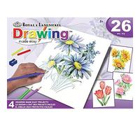 Royal Brush Royal & Langnickel Drawing Made Easy 4 Flower Projects Set Royal Brush Multicolor