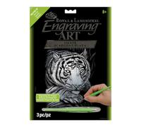 Royal & Langnickel Royal Brush Foil Engraving Art Kit 8"X10" Tiger, Silver/White, Inconnu