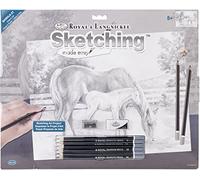Royal Brush Sketching Made Easy Large Kit 16 x 12.75-inch, Horse and Calf