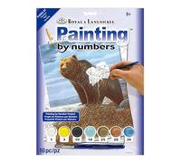 Royal Brush Various Junior Small Paint By Number Kit 8.75-inch x 11.75-inch, Grizzly Bear