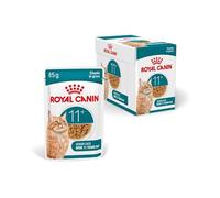 ROYAL CANIN AGEING 11+ Gravy | 12 x 85 g | Wet Food for Senior Cats from 11 Years | HealthyAge7 Complex Formula | Tasty Snacks in Sauce