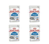 ROYAL CANIN Indoor Sterilised 7+ | Pack of 4 | 4 x 12 x 85 g | Complete Food for Cats from 7 Years | For Sterilised Cats Living in the House | Appetizers in Jelly