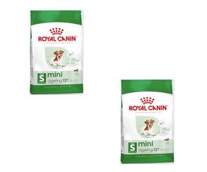 Royal Canin Mini Ageing 12+ | Double Pack | 2 x 800g | Complete Food for Small Dogs up to 10kg | From 12 Years | Can Support Kidney Health