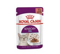 Royal Canin Sensory Feel in Gravy Wet Cat Food for Picky Cats 85g (Pack of 48)