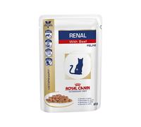 Royal Canin Veterinary Diet Cat - Renal with Beef 48 x 85g Pouches