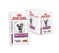 ROYAL CANIN VHN Renal Wet Cat Food with Chicken Thin Slices in Gravy 12x85g