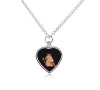 Royal Capybara King Urn Necklace for Ashes Adjustable Pet Cremation Jewelry for Men Women