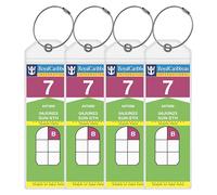 Royal Caribbean and Celebrity Cruise Luggage Tag Holders [4 Pack] - Waterproof, Durable Plastic with Steel Loops - Fits All Royal Caribbean and Celebrity Ships for Cruising in 2025, 2026 and 2027