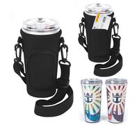 Royal Caribbean Cruise Essentials 2025 - 2-Pack Neoprene Drink Sling + Cruise Card Holder, Hands-Free Cup Holder for Royal Caribbean