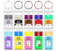 Royal Caribbean Luggage Tag Holders, 10 Pack Zip Seal Clear Cruise Luggage Tag Holder with Steel Loops for Royal Caribbean & Celebrity Cruise Essentials (10 Pcs with 10 Colors Ring)