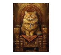 Royal Cat Throne Decor-2 Wooden Picture Puzzle for Adults, 500 PCS