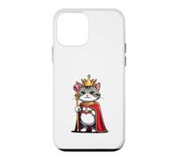 Royal Cat with Crown Animal Design Case for iPhone 12 mini