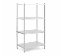 Royal Catering 4-Shelf Stainless Steel Tiered Shelf, 100 x 60 x 180 cm, 200 kg Capacity, Modern Style, Heavy Duty, Kitchen Storage