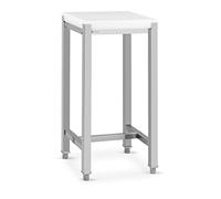 Royal Catering Butcher Block 40 x 40 cm 5 cm Working Height: 88 cm Thick Cutting Plate Chopping Block Kitchen