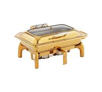 Royal Catering Chafing Dish - GN 1/1-9 l - 2 fuel containers - with viewing window - Royal Catering Rechaud Dish warmer Buffet chafing dish Commercial food warmer