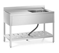 Royal Catering Commercial Kitchen Sink - 1 basin - stainless steel - 120 x 60 cm RCSSS-120X60-S