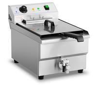 Royal Catering Electric Deep Fat Fryer - 16 litres - 6,000 W - 400 V - drain tap - cold zone RCEF-16EHB