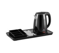 Royal Catering Electric Kettle Hot Water Kettle Boiler Coffee & Tea Station Wireless 1.2L 1800W RC-HKS01 (Stainless Steel, Plastic, Limescale Filter, Drip Tray, Swivel Base)